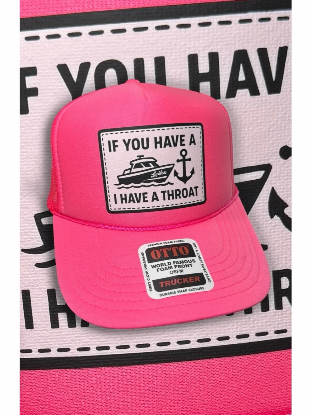 OTTO - Luckless Clothing Pink Trucker Hat - UNISEX (NEW)